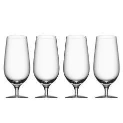 Orrefors 4 Copas De Cerveza Beer Lager