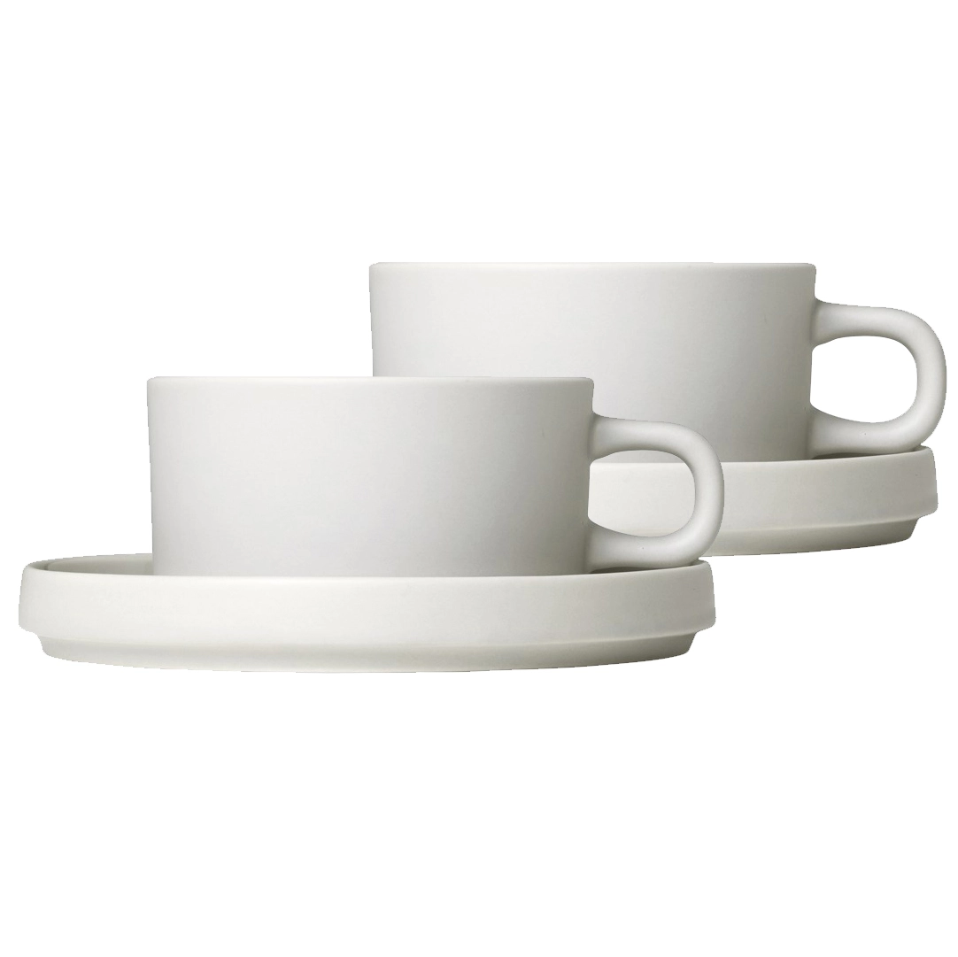 Blomus 2 Tazas De Té Con Plato Pilar 3 Blomus 2 Tazas De Té Con Plato Pilar