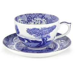 Spode Taza Jumbo Y Platillo Blue Italian