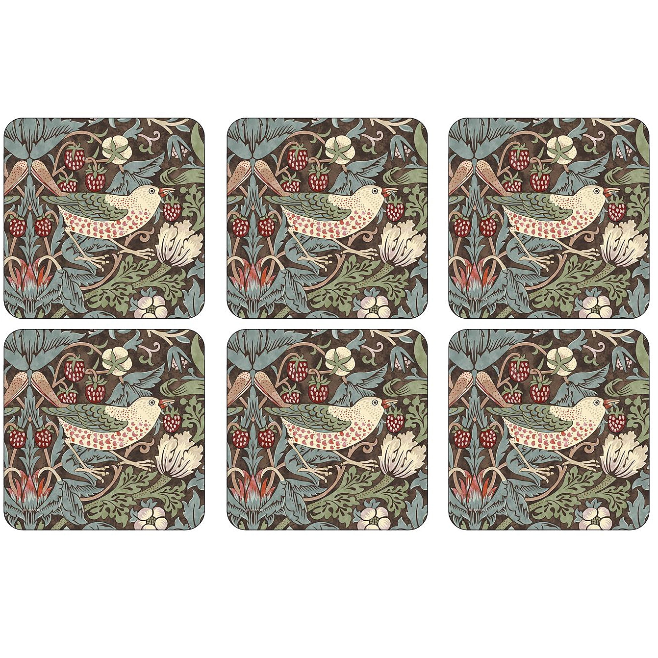 Pimpernel 6 Posavasos Strawberry Thief 3 Pimpernel 6 Posavasos Strawberry Thief