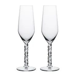 Orrefors 2 Copas De Champagne Carat 24 Cl