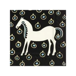 Marimekko Set De 20 Servilletas Musta Tamma