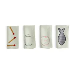 Hay 4 Servilletas De Lino Sobremesa45x45 Cm