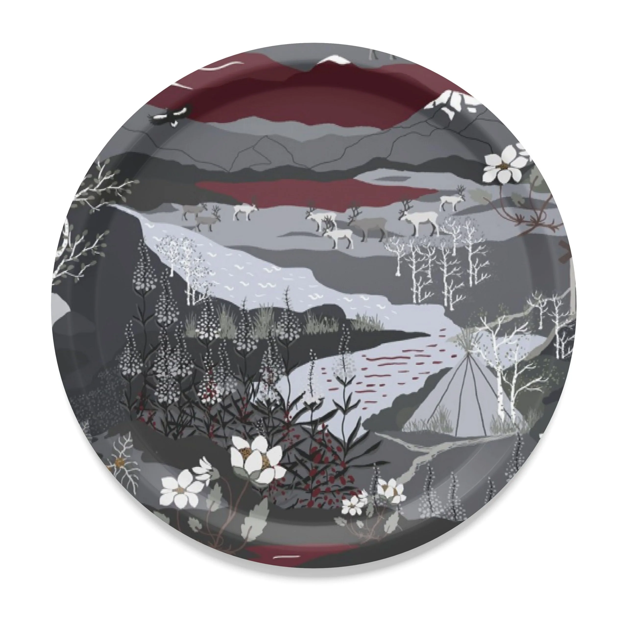 Arvidssons Textil Bandeja Fjällvandring Ø31 Cm 3 Arvidssons Textil Bandeja Fjällvandring Ø31 Cm