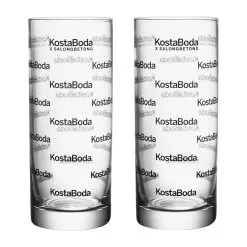 Kosta Boda 2 Vasos Alargados Salong Betong 33 Cl