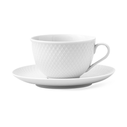 Lyngby Porcelæn Taza De Té Y Platillo Rhombe 24 Cl