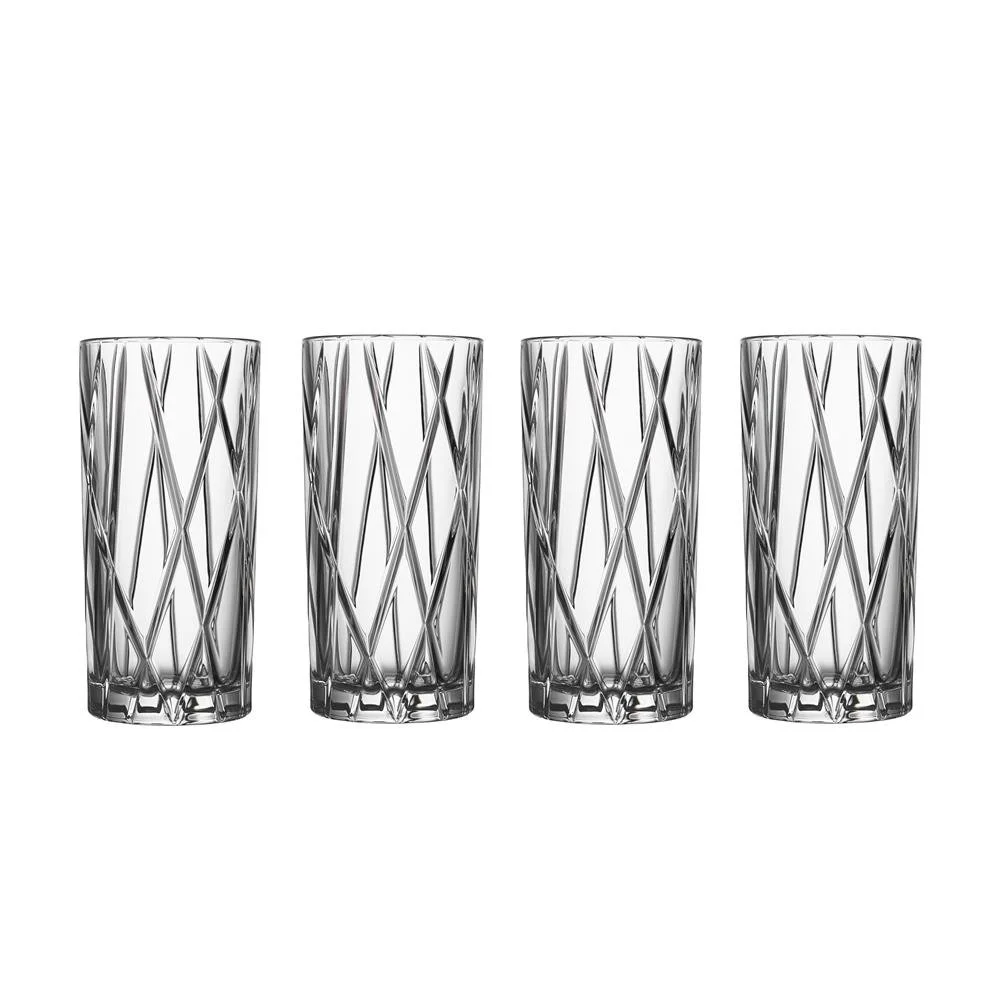 Orrefors 4 Vasos City High Ball 3 Orrefors 4 Vasos City High Ball