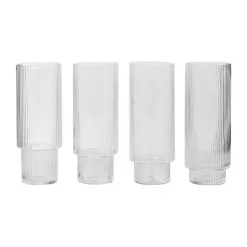 Ferm LIVING 4 Vasos Altos Ripple